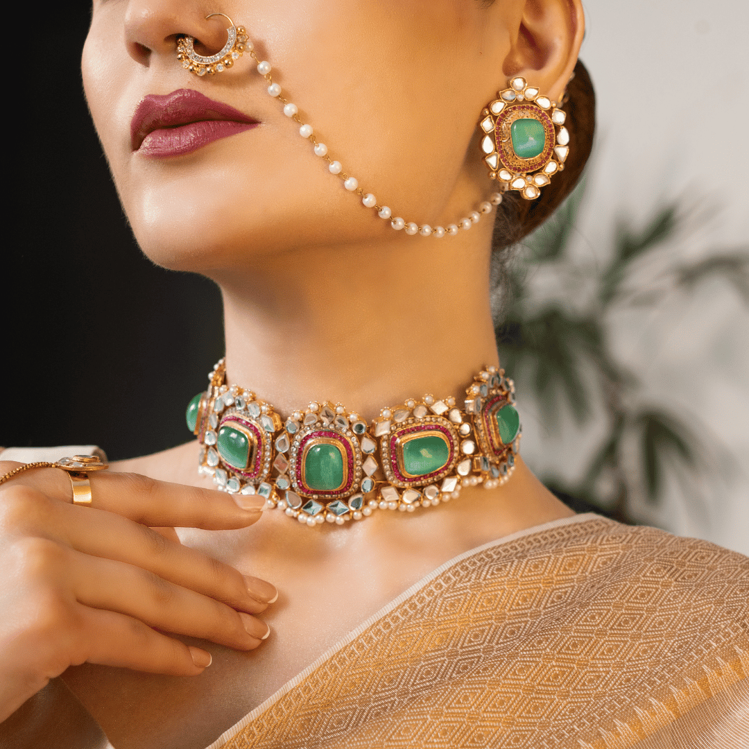 The Mint Monarch choker