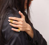 Rustic Pearl Midi Ring