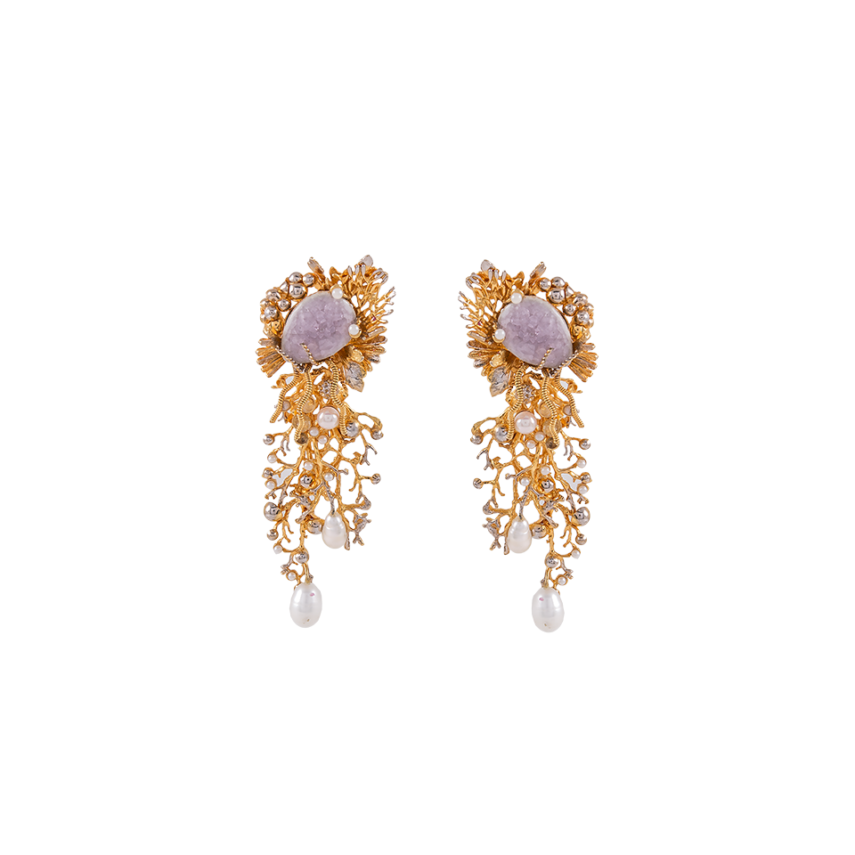 Swirling Seas of Gold Earrings